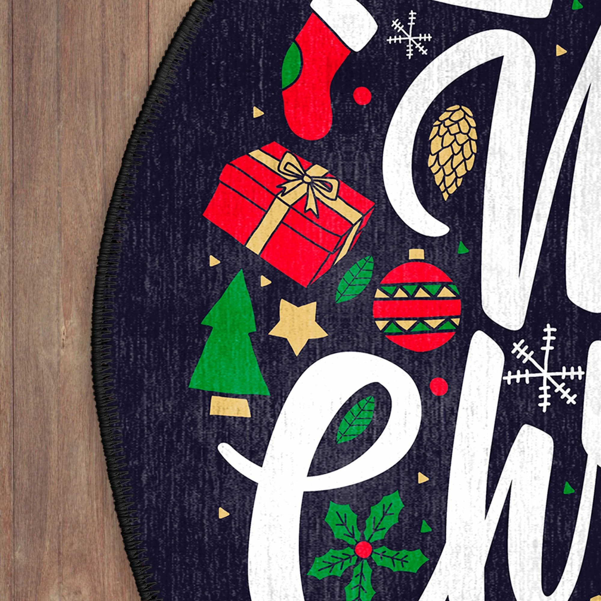 Qilim i rrumbullakët, shumëngjyrësh, 120x120cm, Conceptum Hypnose, Woobtny0333