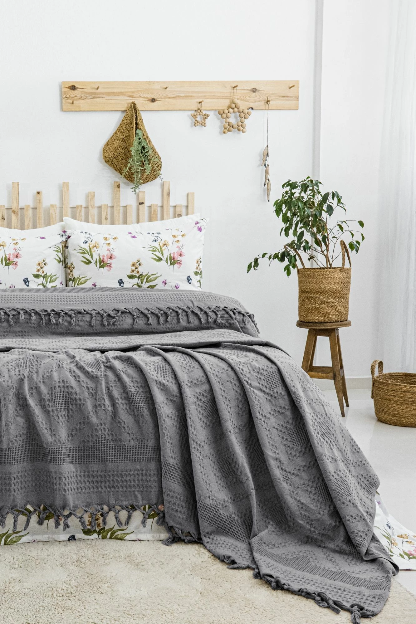 Set piké dopio, ngjyrë vjollcë-gri, L'essentiel