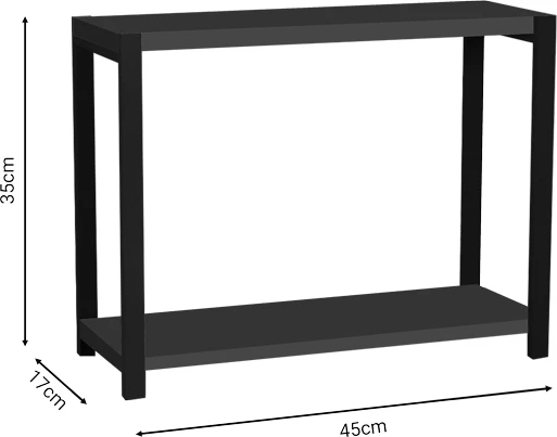 Raft tavoline Lerf, 45x17x35cm, antracit-metal, i zi