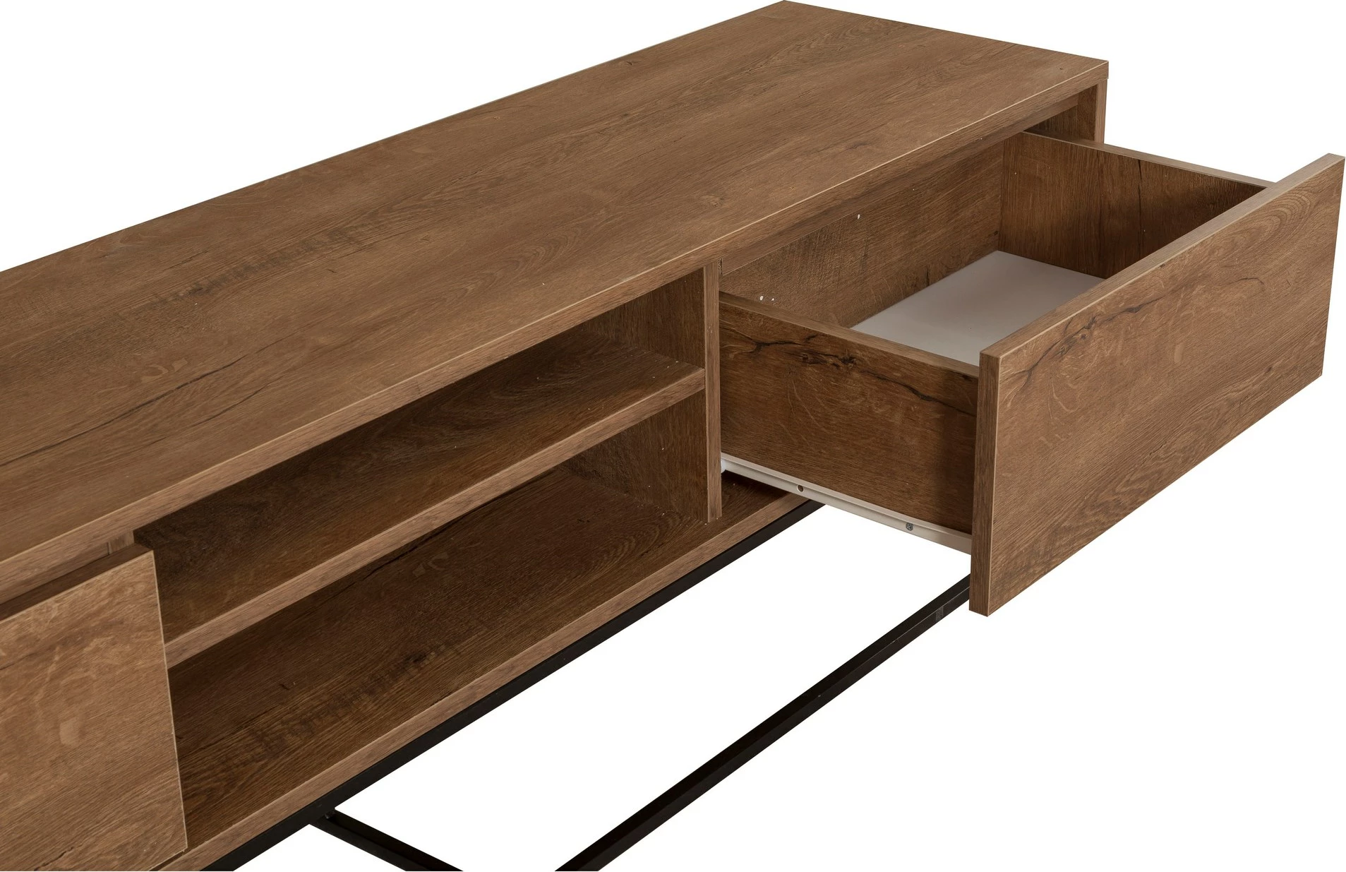 Set mobiljesh për dhomë dite Skye Decor, Laxus Takım 8, ngjyrë arre dhe e zezë