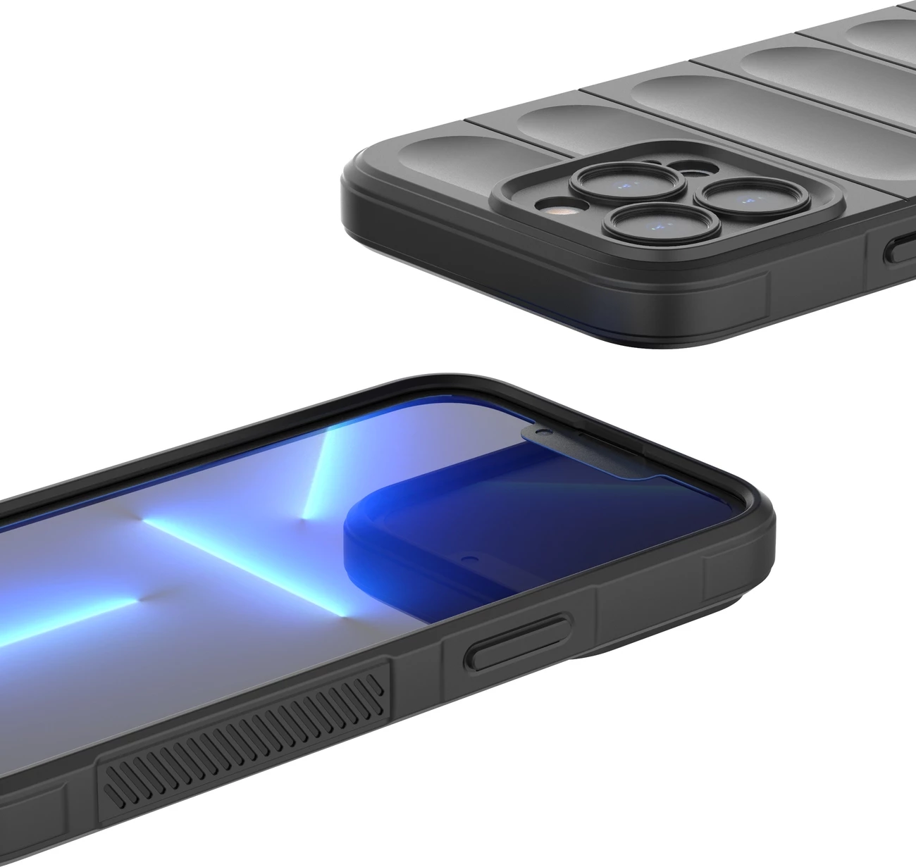 Mbështjellës Hurtel Magic Shield Case për iPhone 13 Pro, TPU, Kaltër e errët