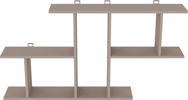 Raft muri Vertoura, ngjyrë moka, 116x18.5x60cm