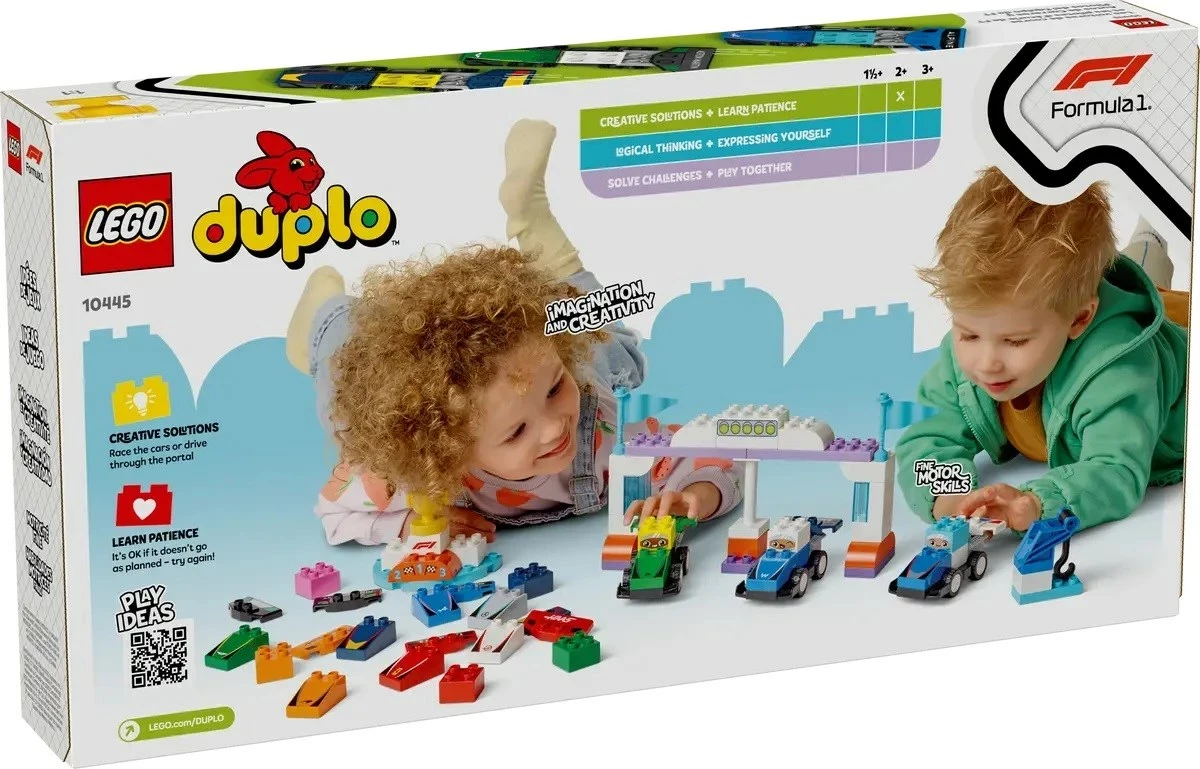 Set LEGO DUPLO 10445, Vetura garuese F1 dhe shoferë