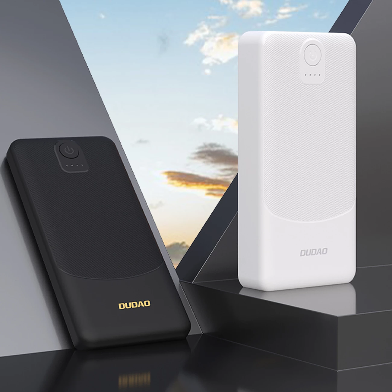 Powerbank Dudao K10, 10000mAh, 2x USB-A, USB-C, Bardhë