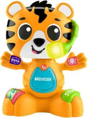 Lodër edukative Fisher Price Link Squad Tiger Cub Dance and Learning, plastikë, portokalli/zezë