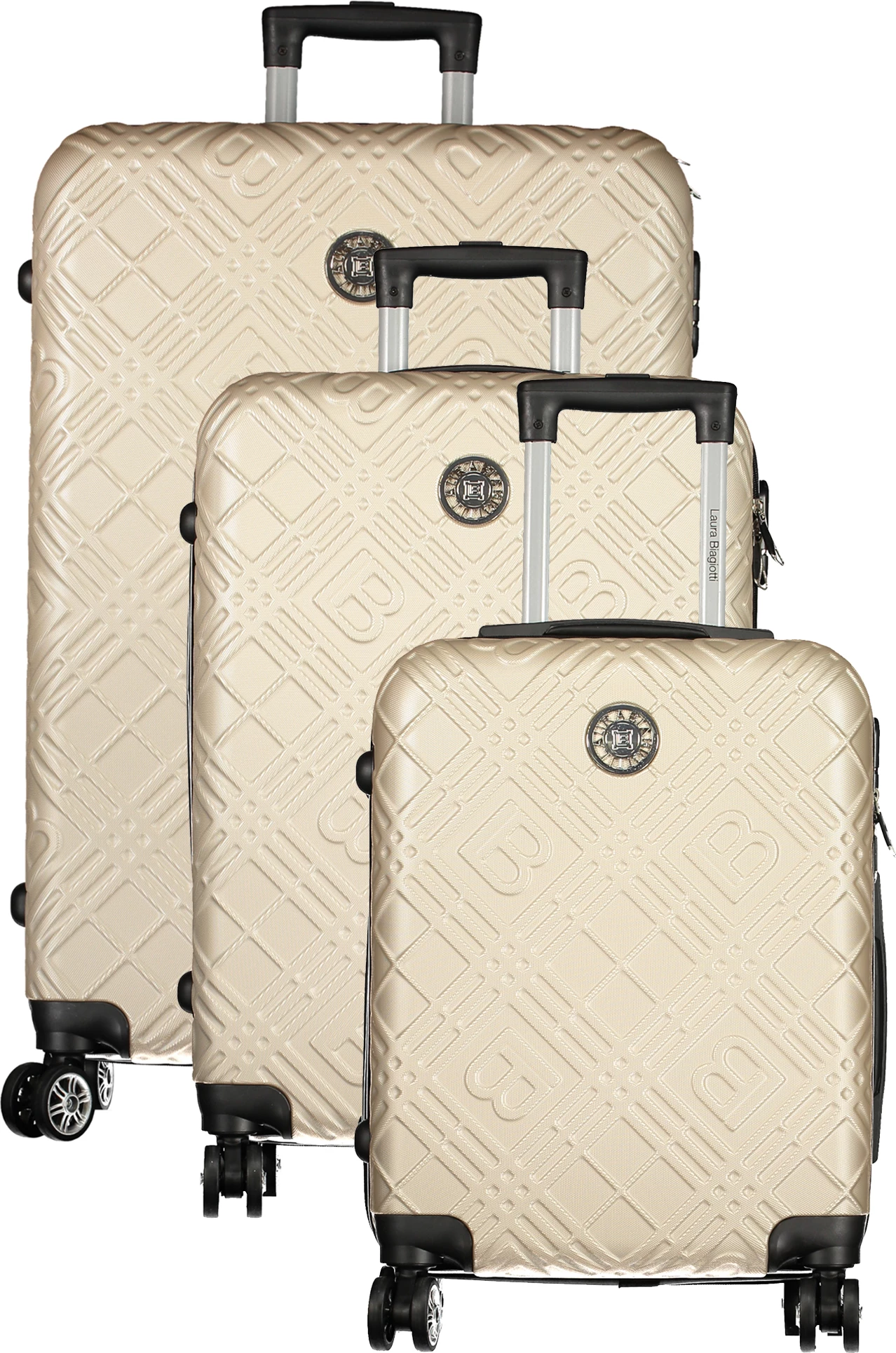 Set valixhe LAURA BIAGIOTTI large për femra, gold