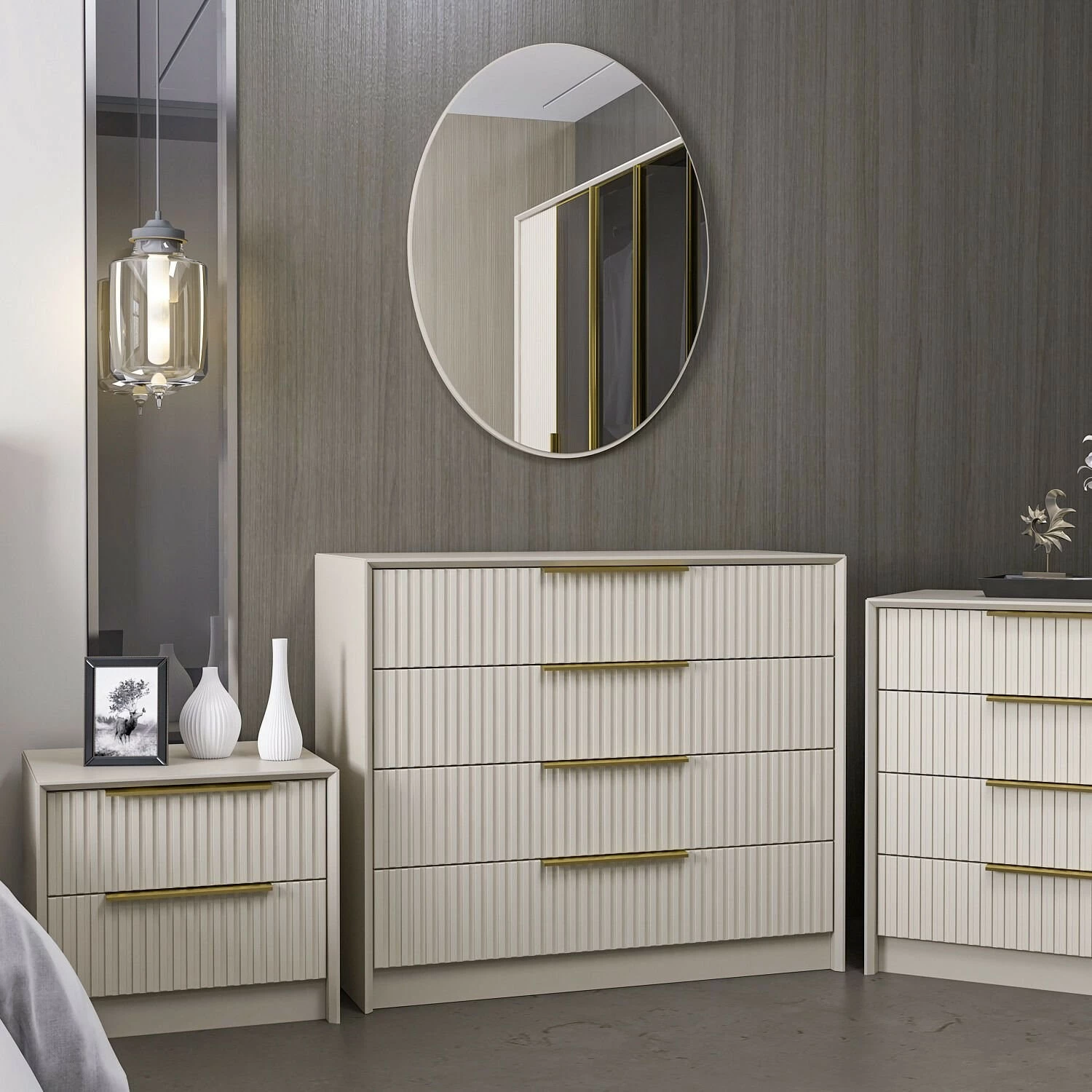 Komodë Hanah Home, Kale Luxe - 7940, ngjyrë gur