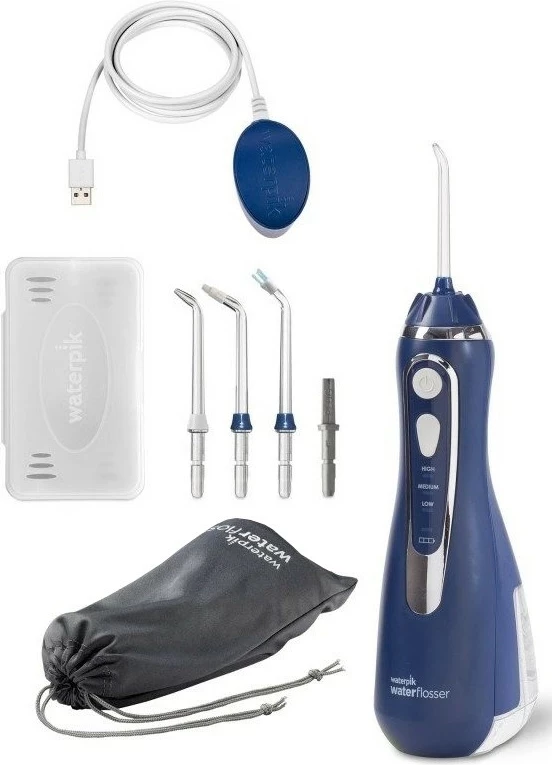 Irigator dhëmbësh Waterpik WP-583, pa kabllo, 207ml, ngjyrë kaltër
