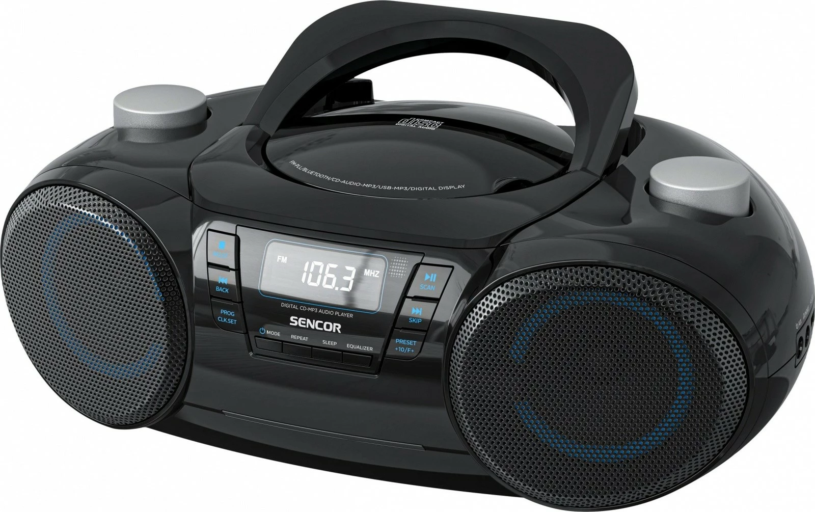 Boombox Sencor SPT 4710B CD/MP3 USB SD Bluetooth 5.3 radio FM PLL 16 W zi