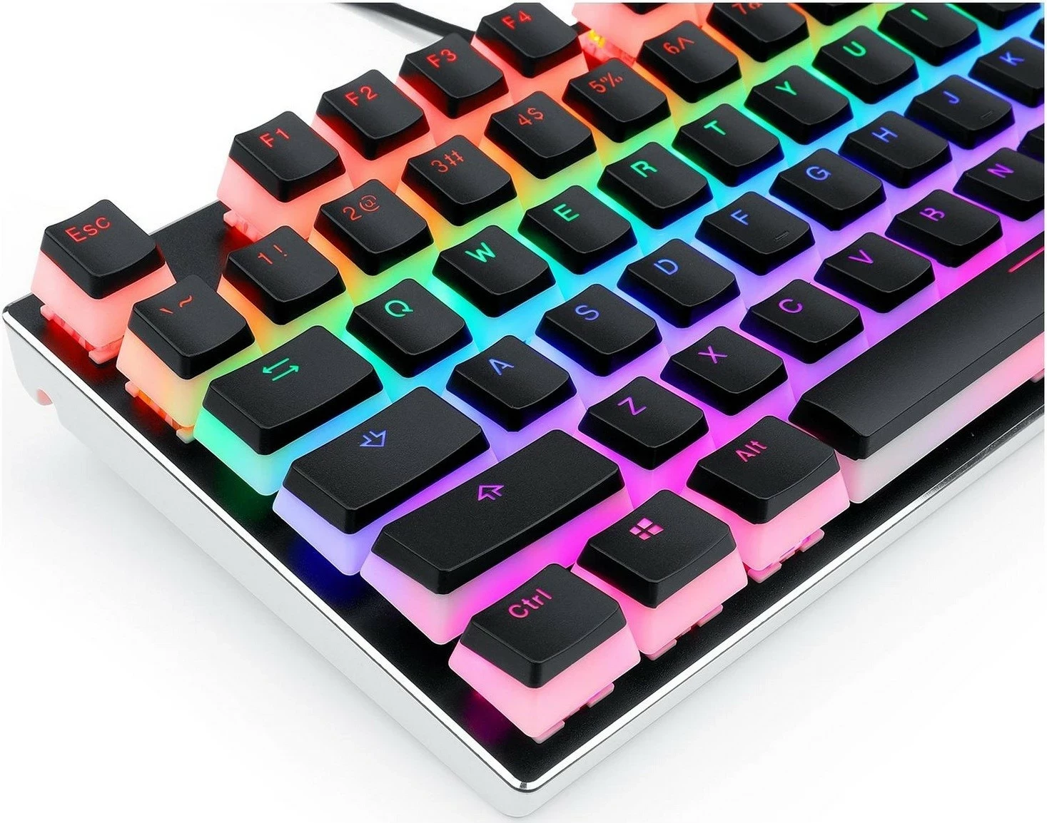 Keycaps Redragon A130 PBT Doubleshot, 104 copë, ngjyrë e zezë