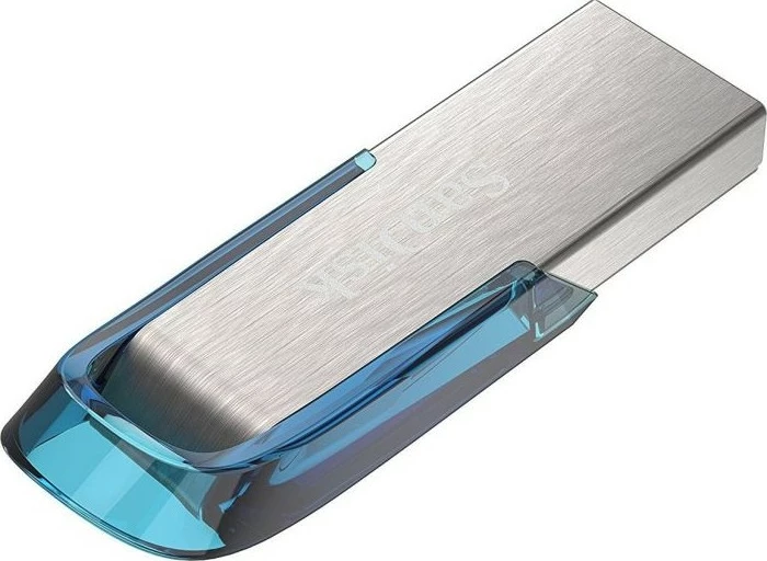 USB SanDisk Ultra Flair 64 GB, USB Type-A, 3.2 Gen 1, Blue, Silver