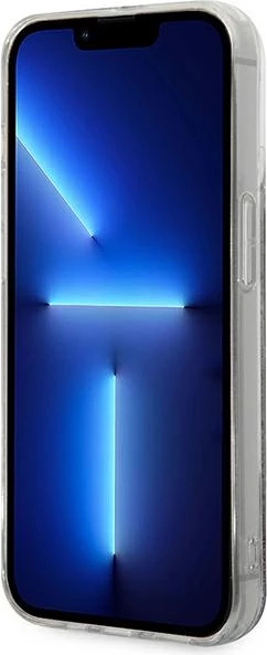 Mbështjellës Karl Lagerfeld KLHCP14XLMNMS për iPhone 14 Pro Max 6.7", hardcase, Liquid Glitter Monogram, argjendtë