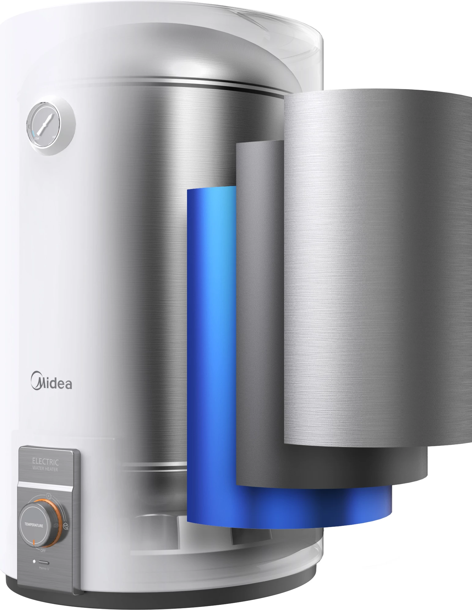 Boiler Midea Salute Memo U D50-20EFN1, 50 L, Vertikal