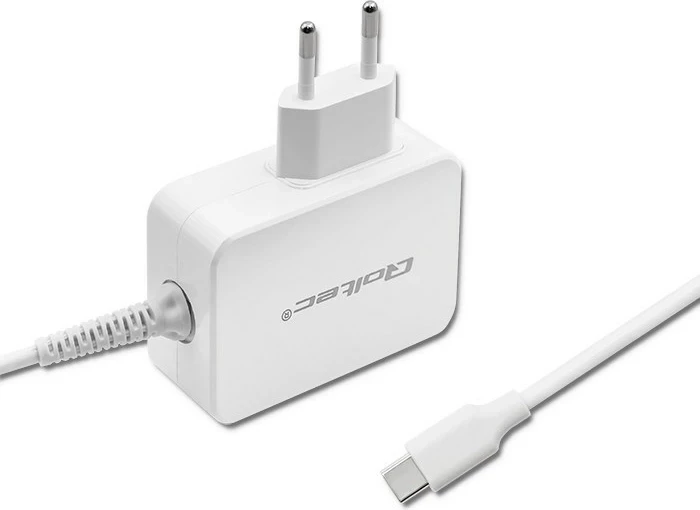 Adapter Qoltec 51039, 65 W, Universal, Bardhë