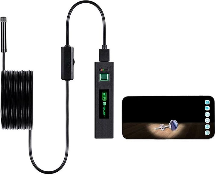 Kamerë endoskopike Tracer HardWire 5M 8MM LED WiFi, e zezë