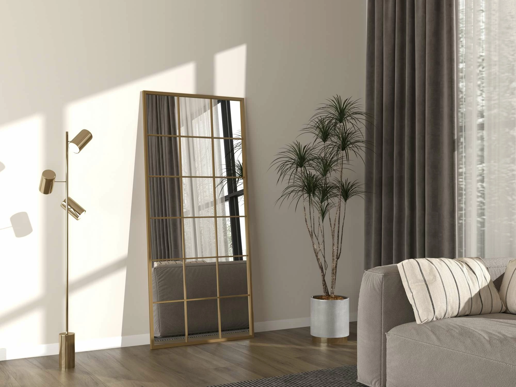 Pasqyrë Cheval, ngjyrë ari, Skye Decor, Karex, 80x180cm