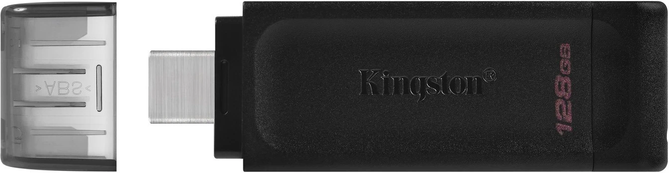 Flash drive USB Kingston DataTraveler 70,  3.2 (Gen 1), 128GB, e zezë