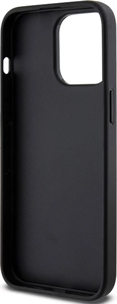 Mbështjellës Karl Lagerfeld Gripstand Saffiano Choupette Pins për iPhone 13 Pro Max, i zi