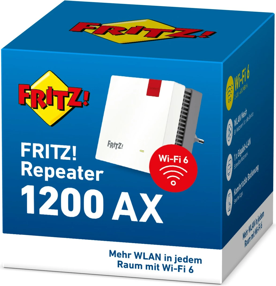 Repeater AVM FRITZ! 1200 AX, 3000 Mbit/s, Wi-Fi 6, i bardhë