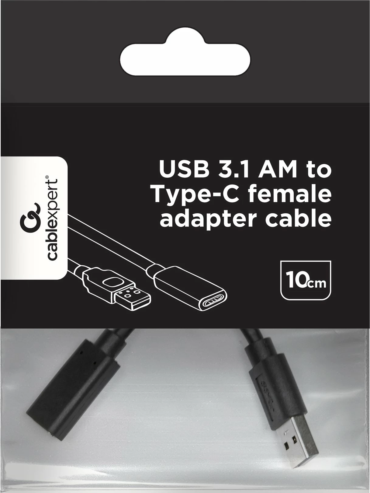 Adapter USB-C Gembird A-USB3-AMCF-01, 10 cm, i zi