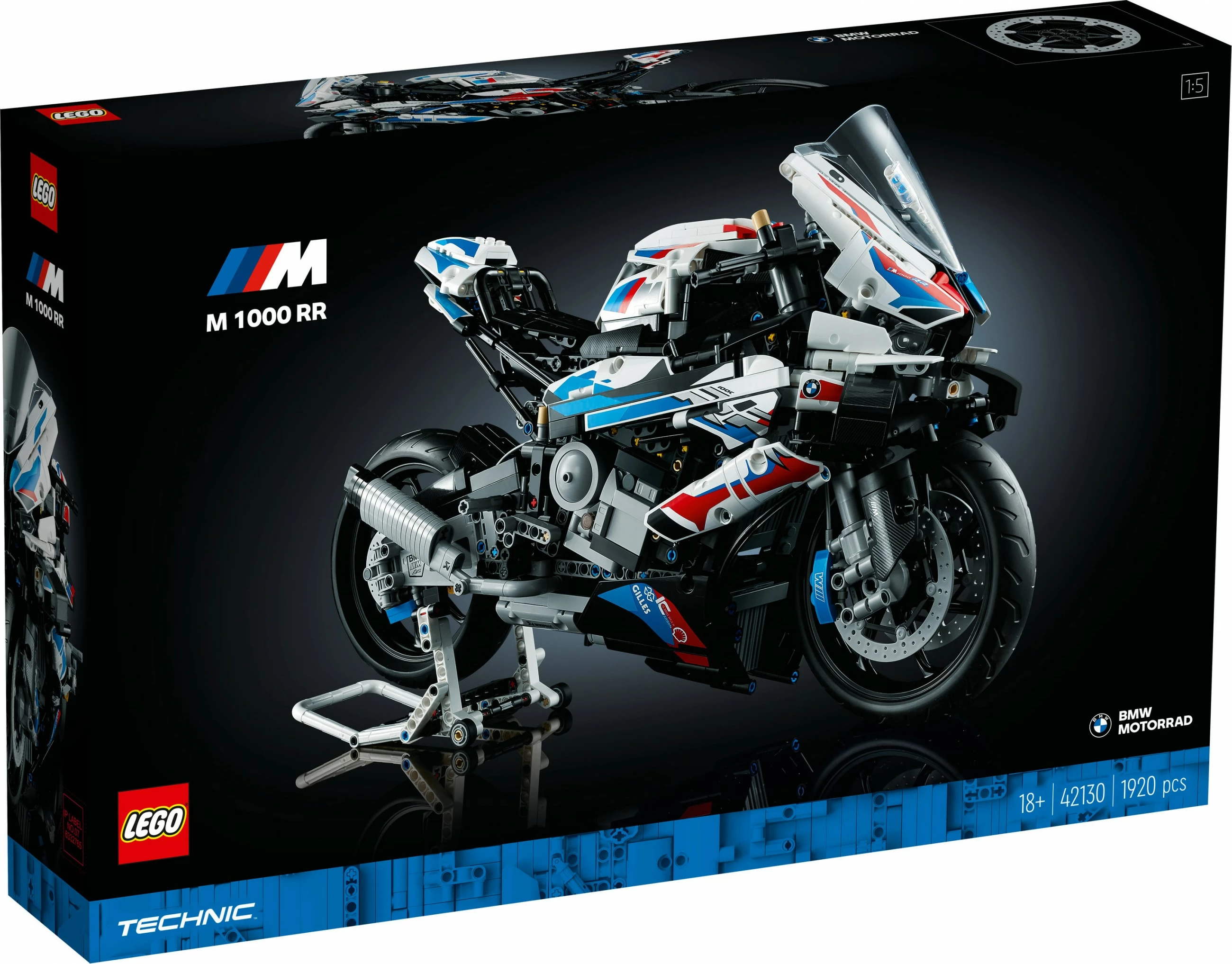 Set ndërtimi LEGO Technic BMW M 1000 RR, 1921 pjesë, shumëngjyrësh