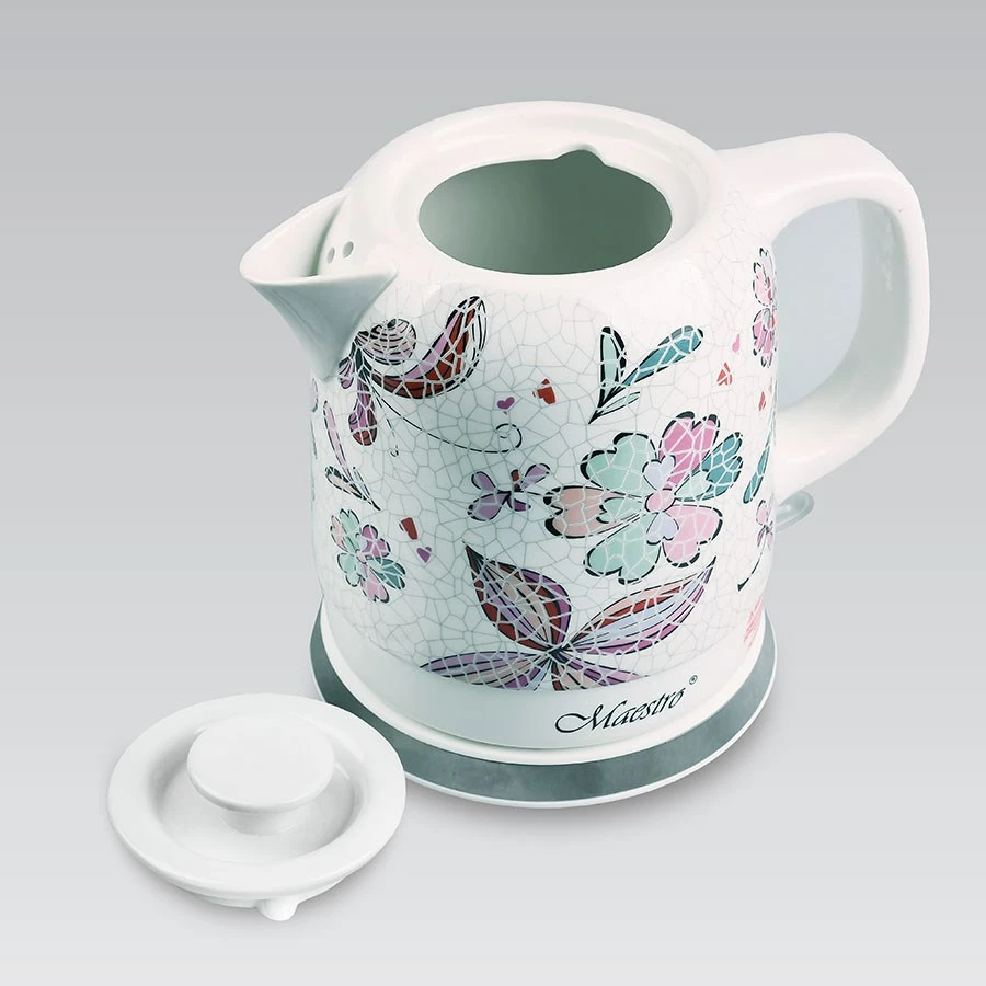 Ibrik elektrik qeramike Maestro MR-068-FLOWERS, 1.5L, 1500W, shumëngjyrësh