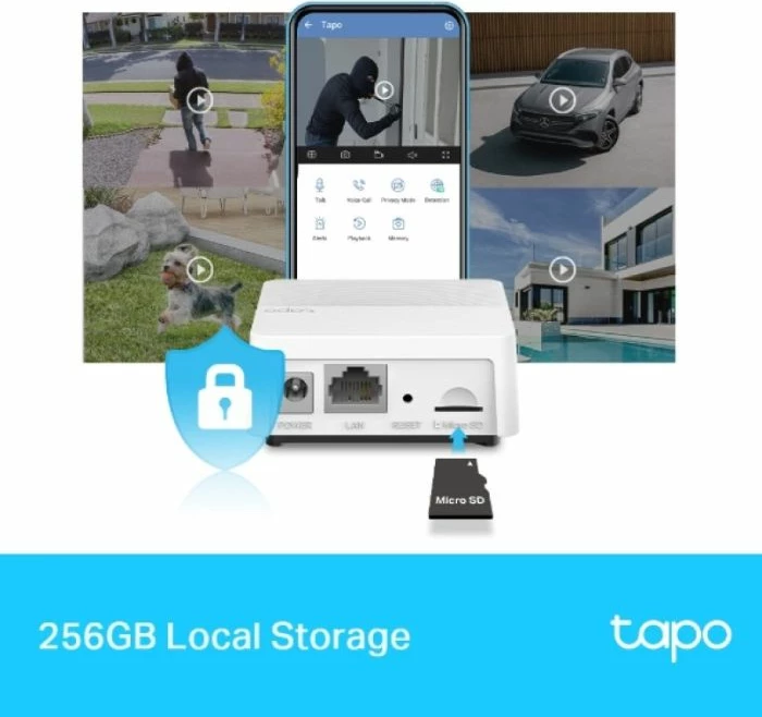 Hub smart, TP-LINK Tapo H200, 64+4 pajisje, microSD deri 512GB, Wi‑Fi 2.4GHz, e bardhë