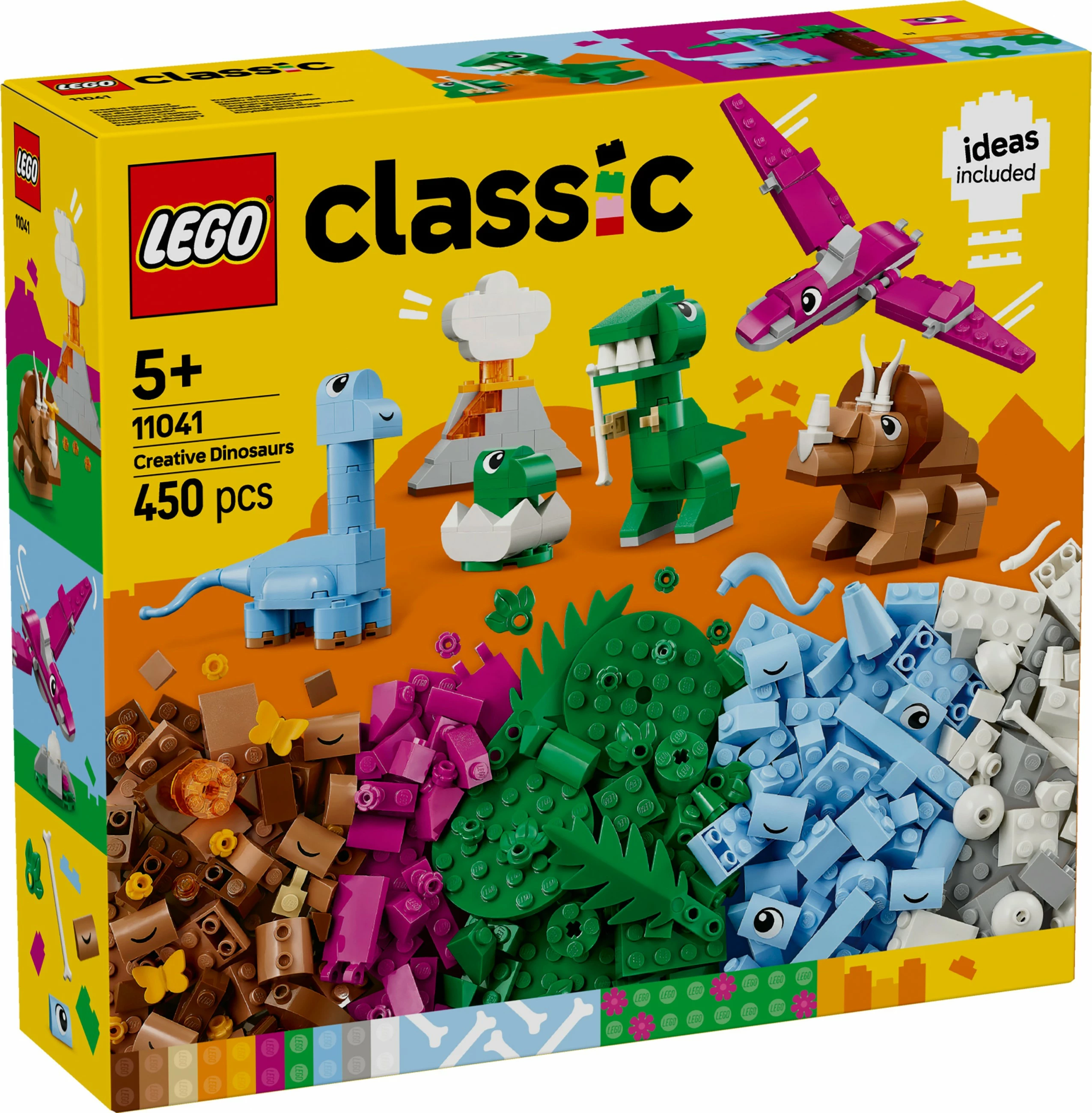 Set ndërtimi LEGO Classic 11041 Kreative Dinosaurier, 450 pjesë, shumëngjyrësh