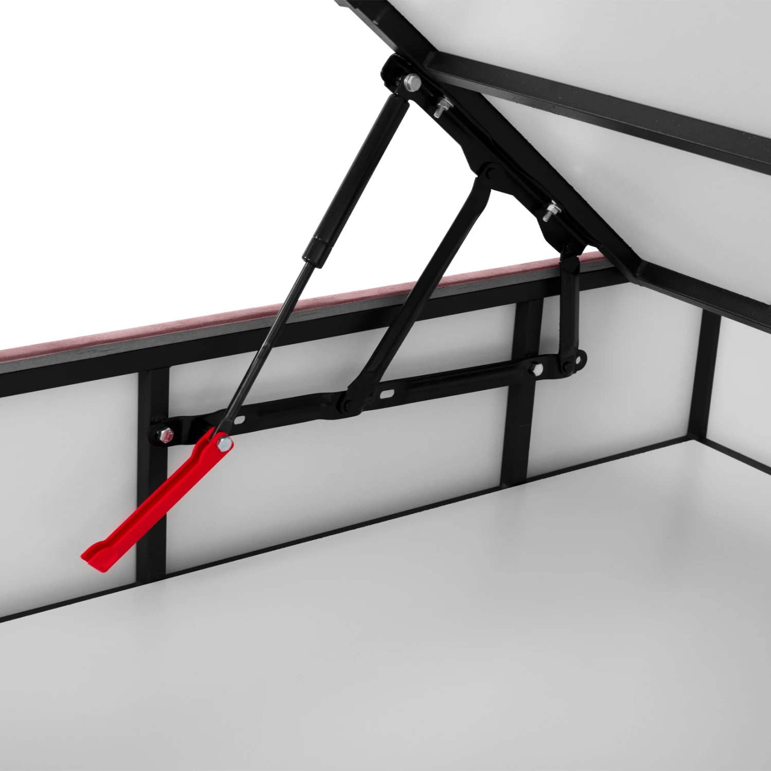 Krevat MARTINA, ngjyrë rozë e pluhurosur, me hapësirë ruajtjeje, 160x200