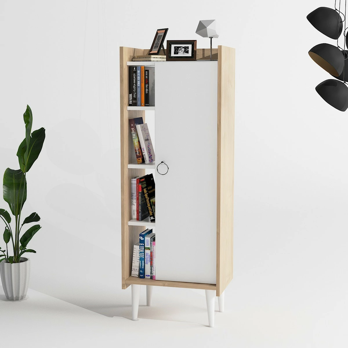 Dollap shumëpërdorimësh Hanah Home, Lagomood Ruby - lisi, e bardhë