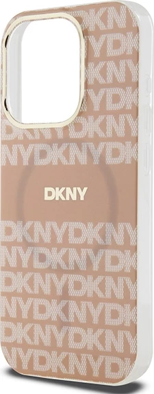 Mbështjellës DKNY IML Mono & Stripe MagSafe për iPhone 15 Pro, Rozë