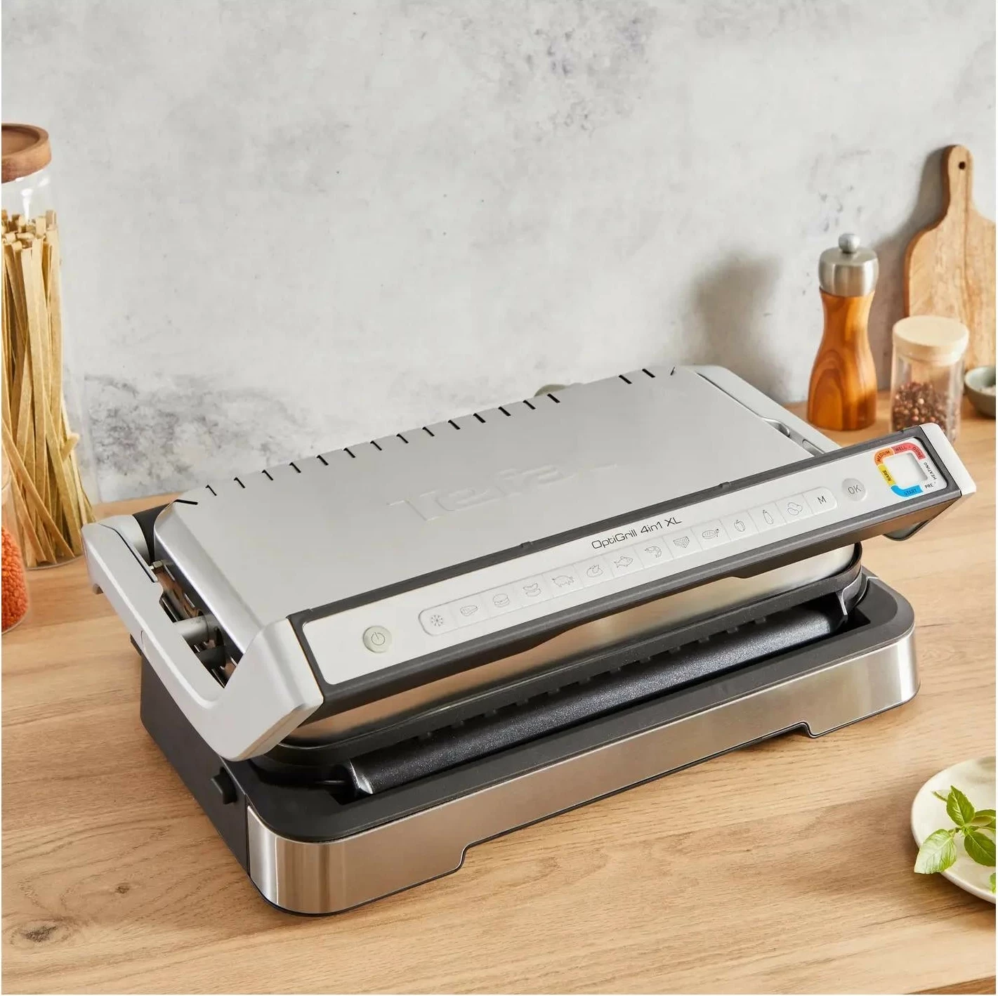 Grill tavoline Tefal Optigrill XL GC784D30, 2200W, inox, argjendtë