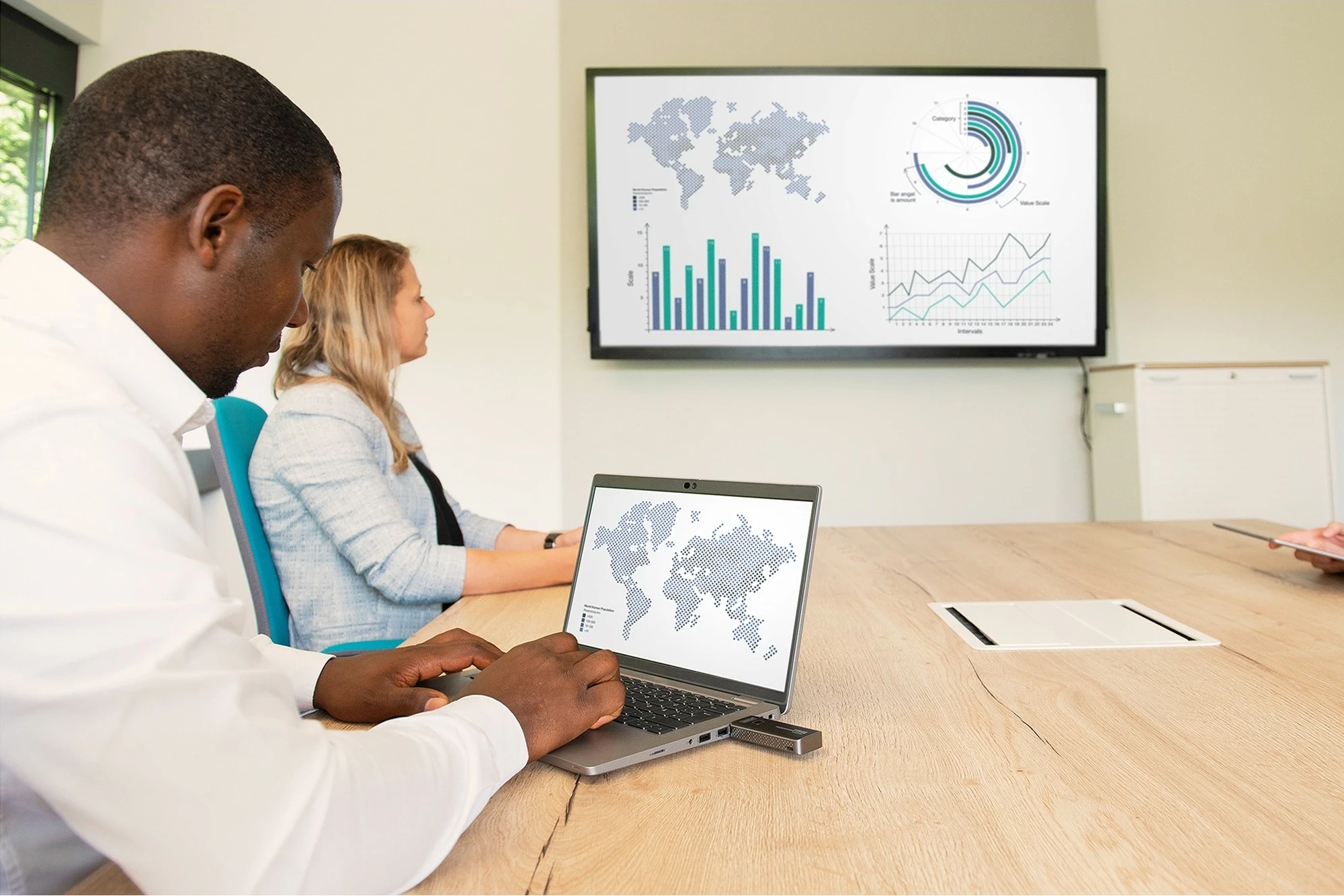 Sistem prezantimi pa tela Digitus Click & Present Mini, AV transmitter & receiver, Full HD, i zi