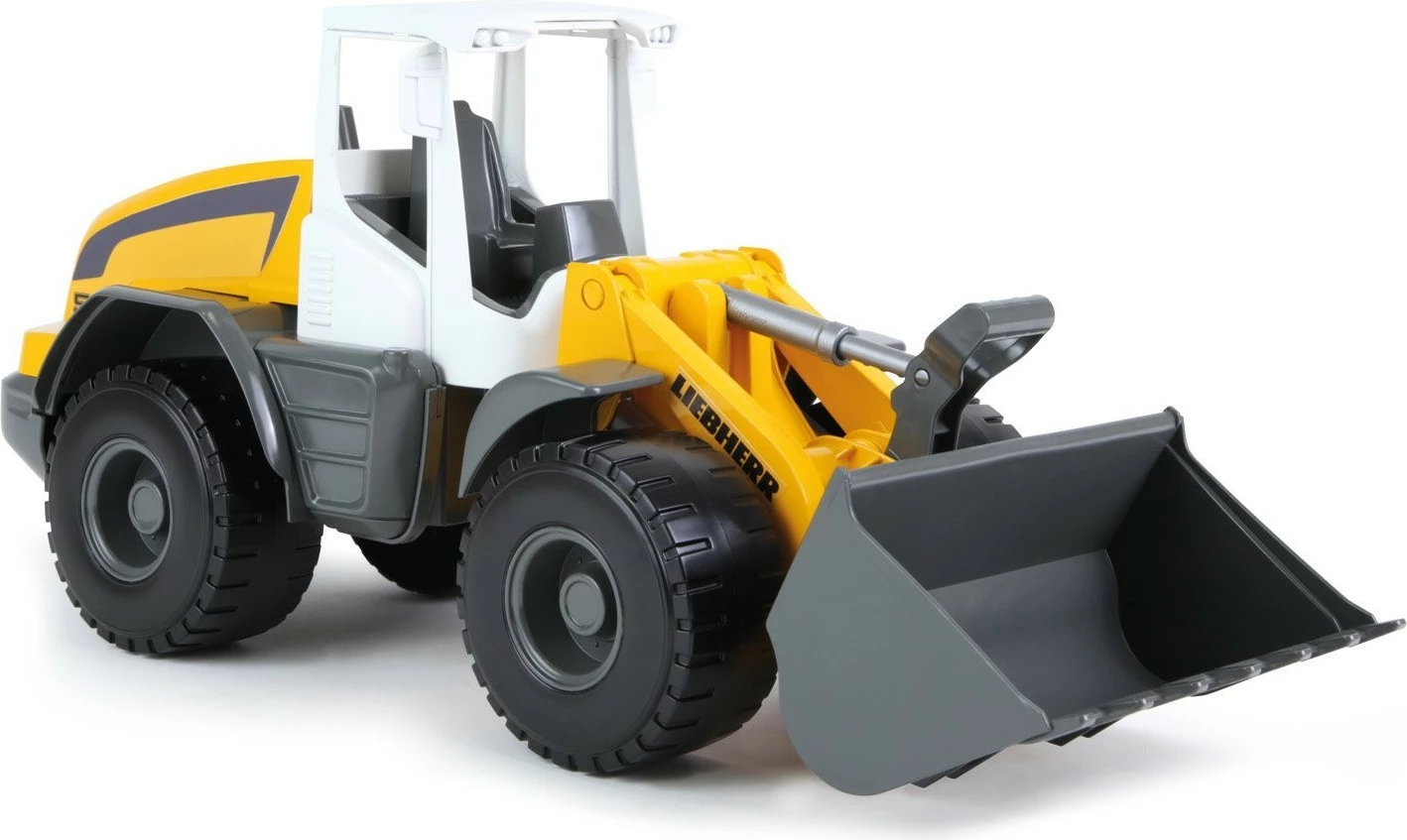 Lodër ekskavator Lena Worxx Liebherr L 538, plastikë, 48 cm, verdhë/gri/bardhë