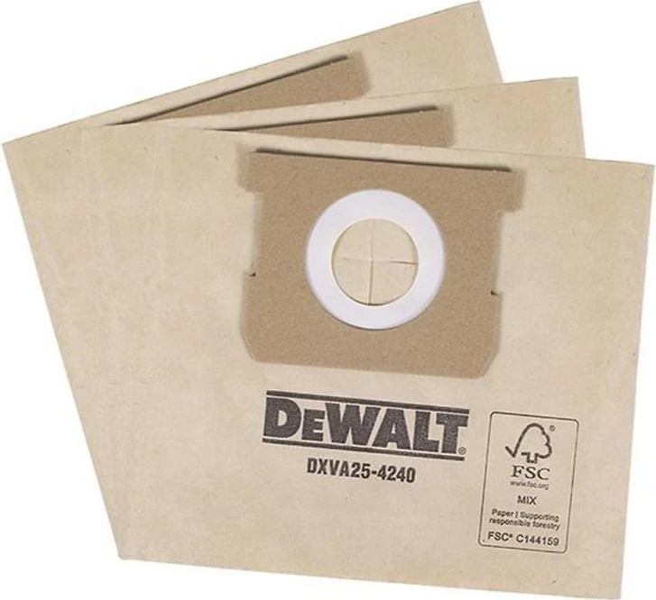 Qese për fshesë me vakum DeWalt DXVA25-4240 për DXV15T, 3 copë
