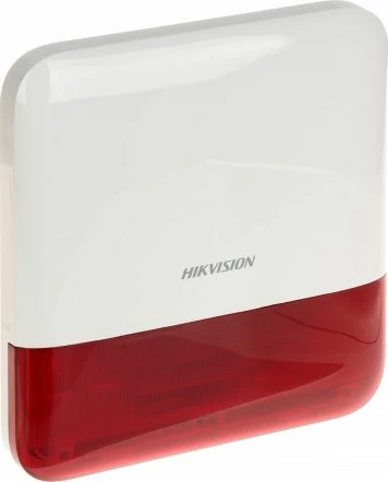 Sinjalizues alarmi i jashtëm wireless Hikvision DS-PS1-E-WE/RED AX, kuq/bardhë