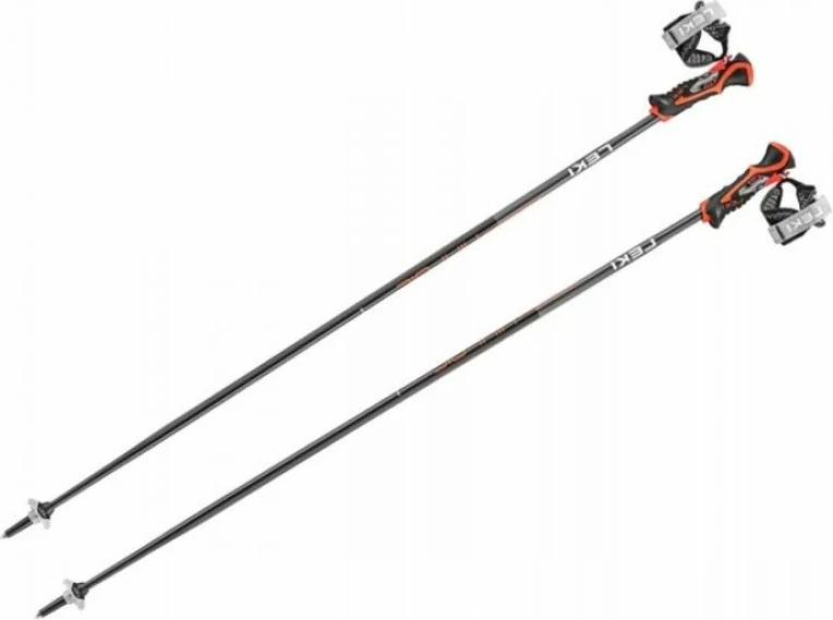 Shkopinj për ecje nordike Yakimasport, unisex, të zezë dhe të kuqe