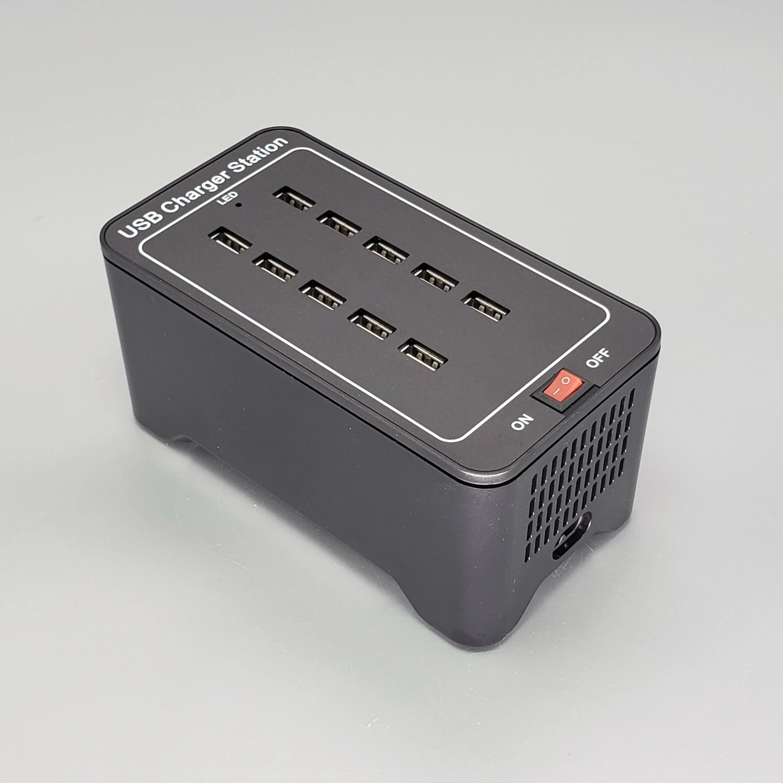 Karikues multiport Securit MC-LD-MC10, 10x USB-A, zi