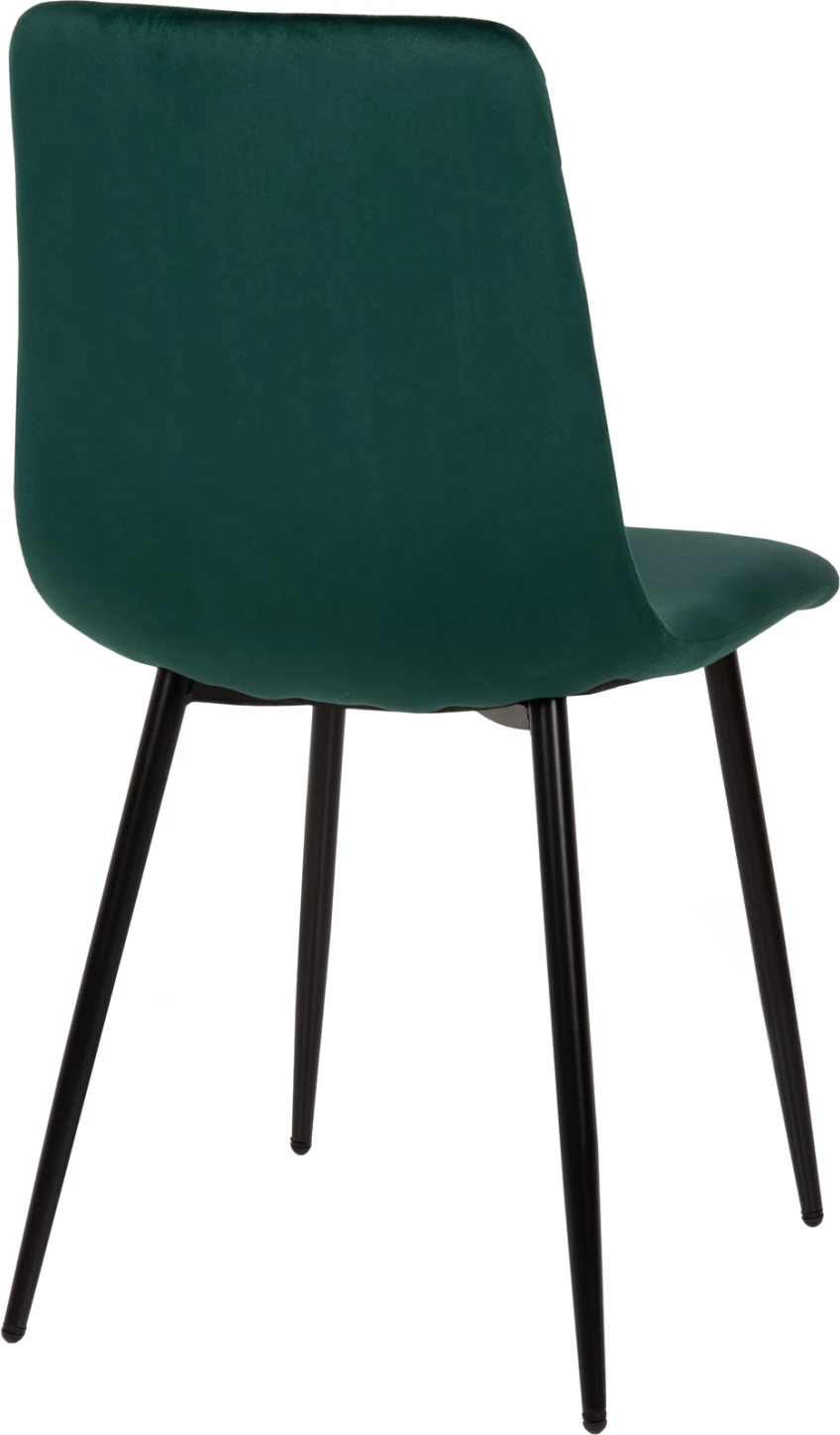 Karrige ngrënieje LATRELL, jeshile cypress, këmbë metalike të zeza, 43x54x88H cm., set prej 4 copë