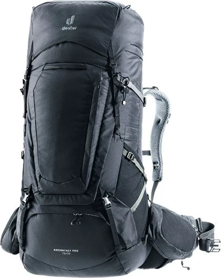 Çantë shpine Deuter Aircontact Pro 75+10, e zezë