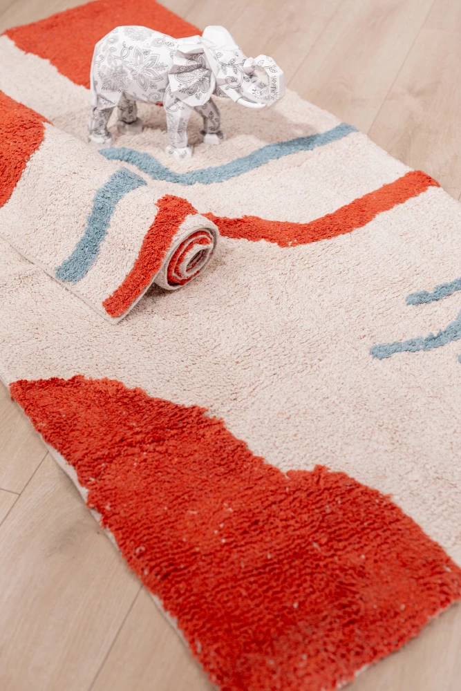 Qilim Seagull, pambuk, shumëngjyrësh, 60x90cm