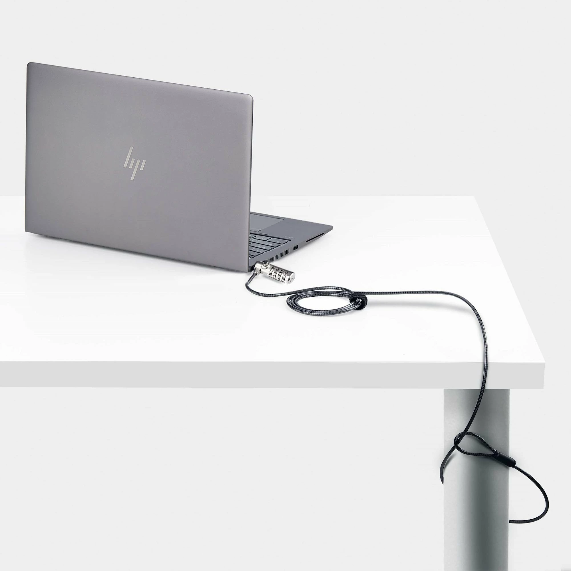 Kablë sigurie StarTech SNANOC4D-LAPTOP-LOCK 1.5 m me kyç kombinimi Kensington Nano, e zezë