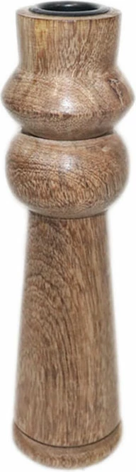 Mbajtës qirinjsh KAMAR, dru natyral, 6x6x21cm