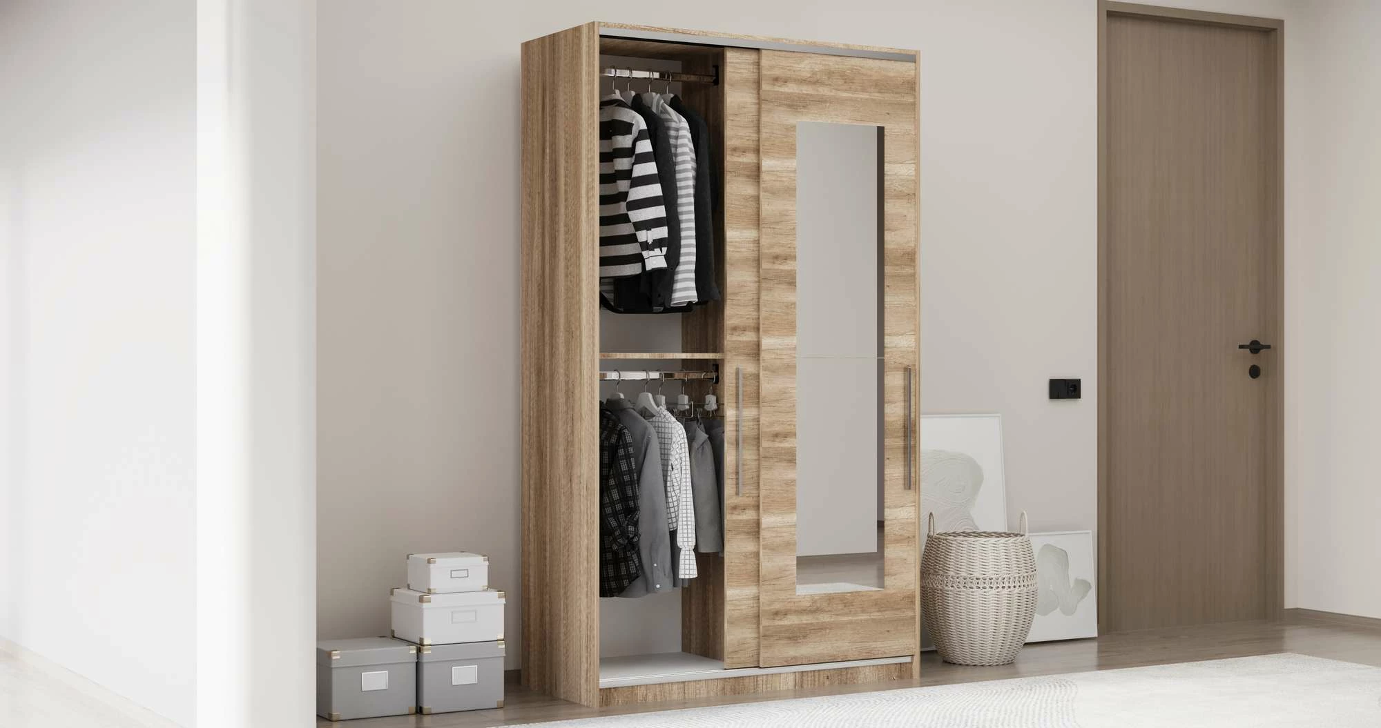 Dollap Hanah Home, Elit Plus, ngjyrë Sonoma