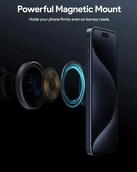 Mbajtës telefoni AUKEY HD-MC13 MagSafe, i zi