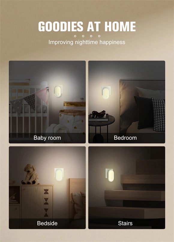 Dritë nate me sensor LDNIO Y2 LED 0.5 W 3500K prizë EU, e bardhë