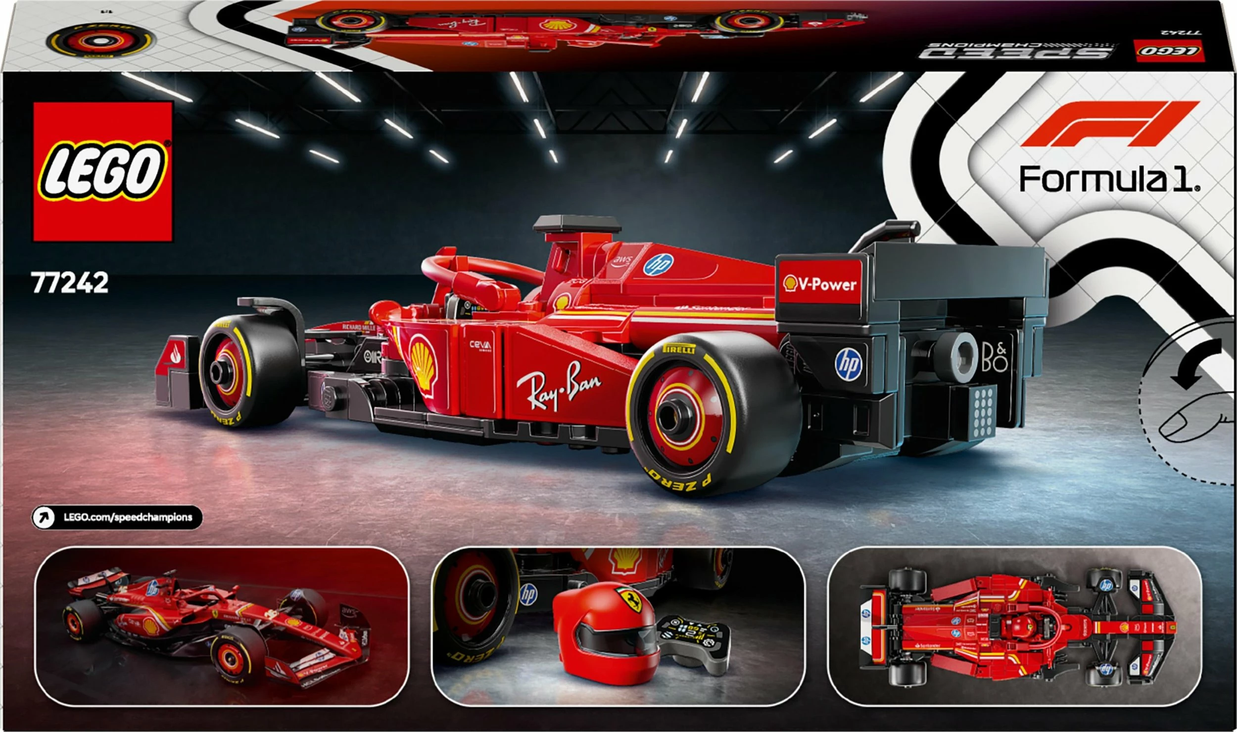 Set LEGO Speed Champions Ferrari SF-24 F1 (77242), 275 copë, e kuqe