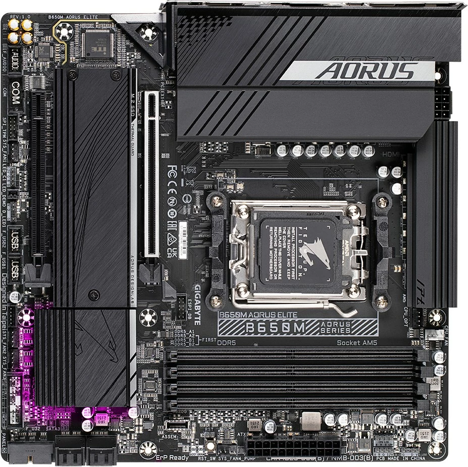 Pllakë amë Gigabyte GA-B650M-AORUS Elite, Socket AM5, micro ATX