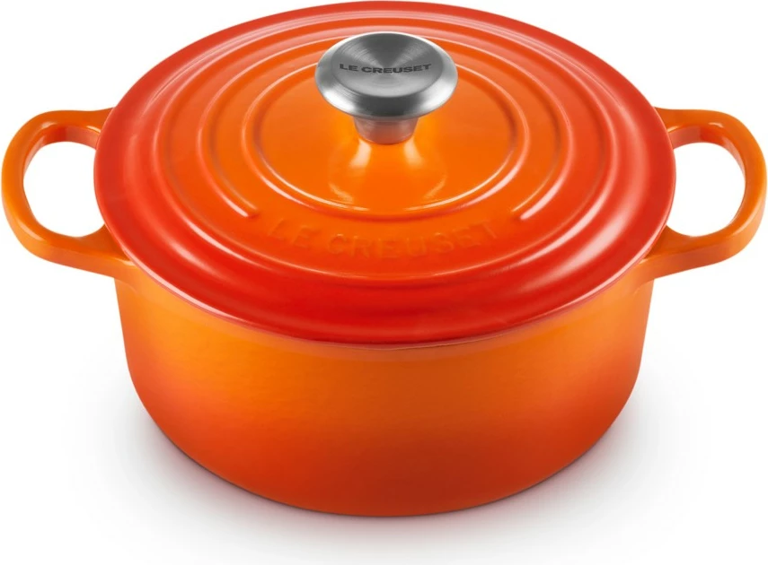 Tenxhere rrumbullake Le Creuset Signature 18 cm, portokalli