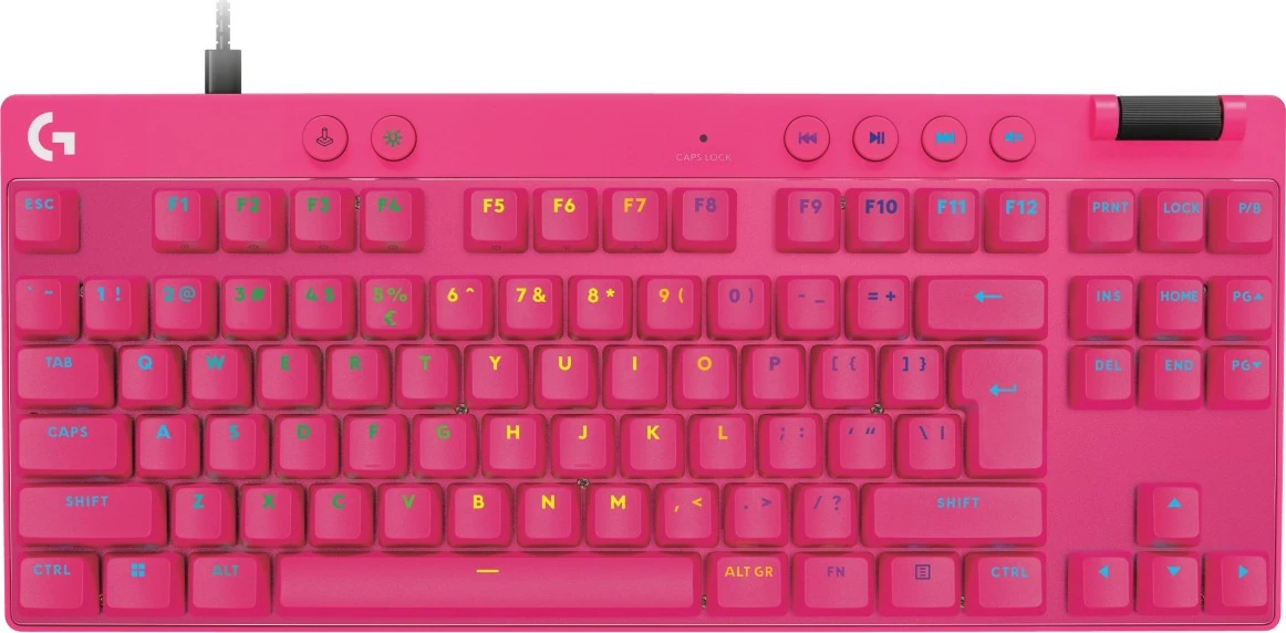 Tastierë Logitech PRO X TKL RAPID, magenta, US layout